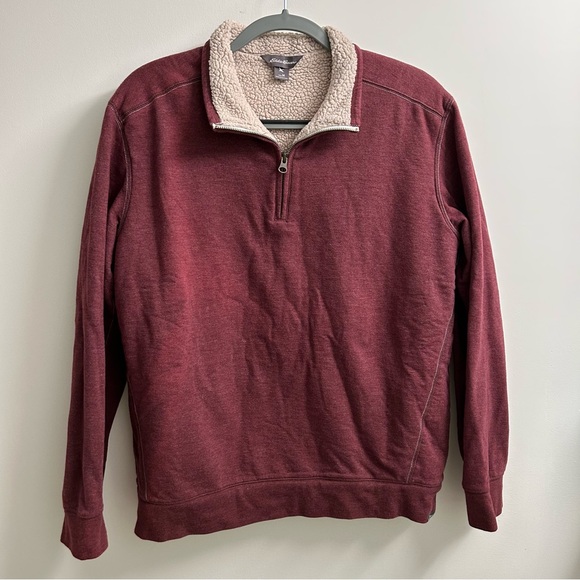 Eddie Bauer Fleece/Sherpa Quarter Zip - Picture 1 of 3